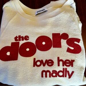 Daydreamer Off-White and Brick Red Graphic Sweatshirt